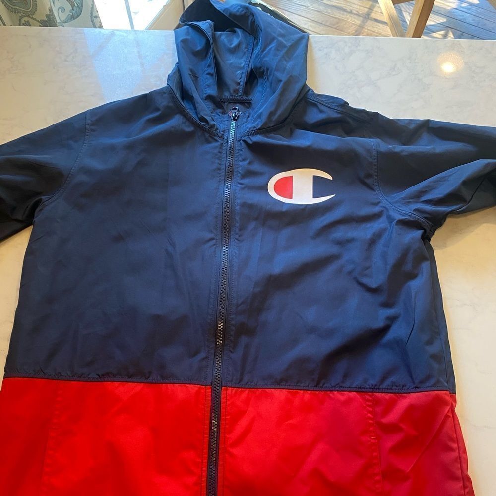 Champion lightweight jacket. Kids. Xl. Red/ navy